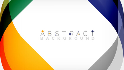 Abstract square shape with overlapping waves, minimal geometric background. Vector Illustration For Wallpaper, Banner, Background, Landing Page