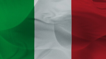 Close up 3d video 4k waving flag Italie