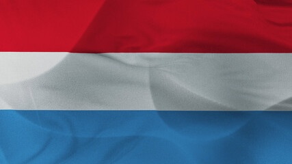 Close up 3d video 4k waving flag Luxembourg