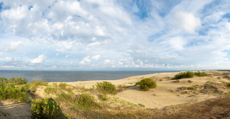 amazing view of sandy Grey Dunes at the Curonian Spit.