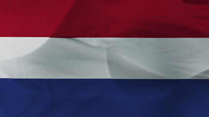 Close up 3d video 4k waving flag Pays-bas