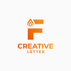 Creative letter logo, alphabet design, letter f design, geometric alphabet logo, letter gradient logo