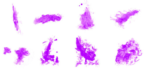 Beautiful paint purple set of brushes for draw