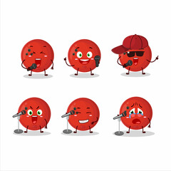 A Cute Cartoon design concept of bowling ball singing a famous song