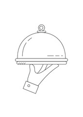Fototapeta premium restaurant cloche icon