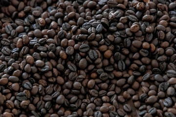 Roasted Brown Coffee Beans Background
