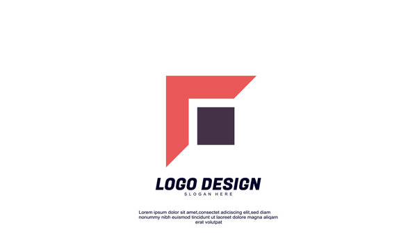 stock abstract creative idea branding colorful company and corporate business logo design template