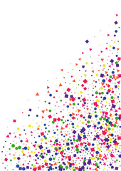 Pink Happy Circle Decoration. Paper Confetti Background. Purple Square Illustration. Falling Dot Decoration. Green Scattered Star.