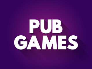 Pub games text quote, concept background