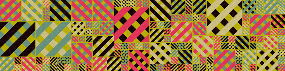 Fototapeta premium Abstract Geometric Pattern generative computational art illustration