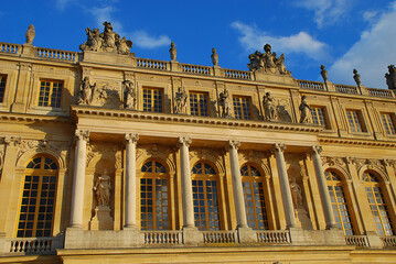 Fototapeta na wymiar Versailles, Paris, View of the Palace from the Garden
