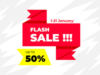 Flash sale design template, flash sale, discount, half price