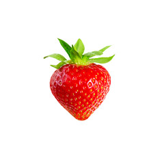Ripe strawberry berry isolated on white.