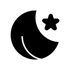 crescent moon icon or logo isolated sign symbol vector illustration - high quality black style vector icons
