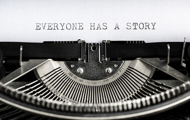 Typewriter - Everyone has a story