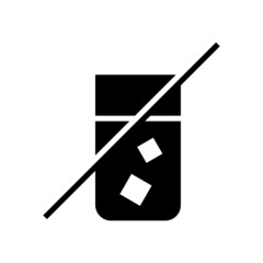 do not drink icon or logo isolated sign symbol vector illustration - high quality black style vector icons
