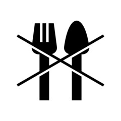 do not eat icon or logo isolated sign symbol vector illustration - high quality black style vector icons
