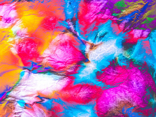 Acrylic Mockup. Trendy Tie Dye Fabric. Vintage