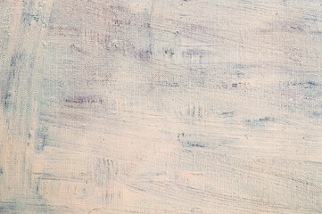 abstract light creative background - rough linen canvas unevenly covered with white primer. Toning,...