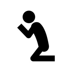 pray icon or logo isolated sign symbol vector illustration - high quality black style vector icons

