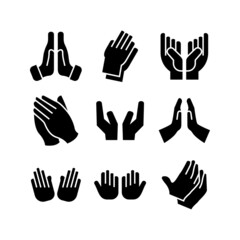pray icon or logo isolated sign symbol vector illustration - high quality black style vector icons

