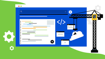 Web Development Application concept Illustration design app Development programming design