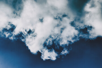 Fototapeta na wymiar Awesome blue sky and white blue clouds