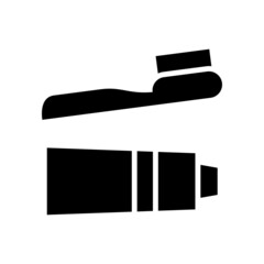 Toothbrush icon or logo isolated sign symbol vector illustration - high quality black style vector icons
