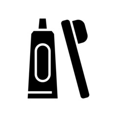 Toothbrush icon or logo isolated sign symbol vector illustration - high quality black style vector icons
