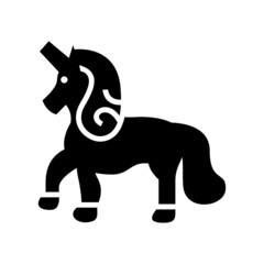 unicorn icon or logo isolated sign symbol vector illustration - high quality black style vector icons
