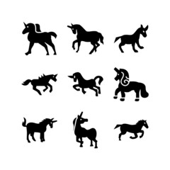 unicorn icon or logo isolated sign symbol vector illustration - high quality black style vector icons

