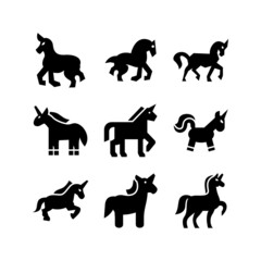unicorn icon or logo isolated sign symbol vector illustration - high quality black style vector icons
