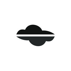 vector image of two upside down clouds