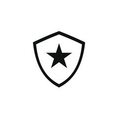 vector star in a shield