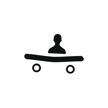 image of a person icon on a skateboard