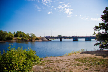 Obraz premium panoramic view of the bay from the coast in the open air