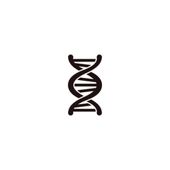 Dna science icon design illustration template