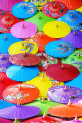 colorful umbrella background from Thailand