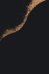 Fototapeta premium Dusty gold particles pattern background vector
