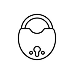 Lock icon vector set . Close illustration sign collection.