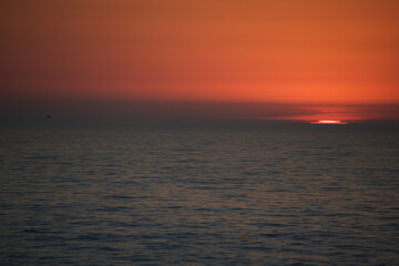 sunset over the sea