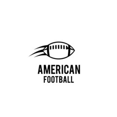 American football team line logo icon design vector