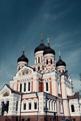 Tallinn orthodox russian cathedral skyline