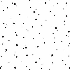 Seamless abstract pattern of little circles and dots on white. Decorative wallpaper, good for printing.