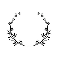 Wreath vector icon. wedding illustration symbol. garland sign or logo.