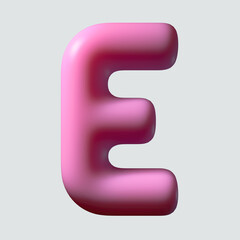 Pink Chewing Gum Letter
