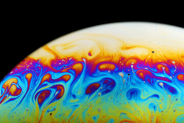 Soap bubble with high magnification