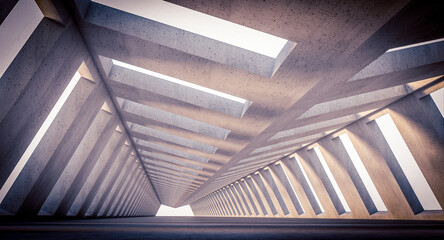 Obraz premium futuristic concrete structure, modern architecture.