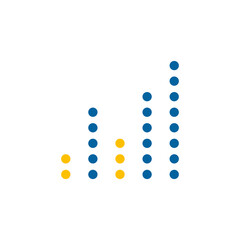 Equalizer, frequency with dots vector icon