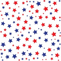 Colorful geometric stars background. Abstract pattern background. Shapes pattern. Colorful wrapping paper. USA Independence Day. Seamless Pattern, USA Flag. American stars flag.